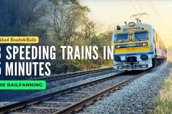 18 Trains in 15 minutes! Pure Railfanning Compilation from Indian Railways\Southern Railways India