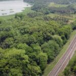 Epic Drone View: Kerala Express & SF Express Gliding Through Bharathapuzha | Railfanning India