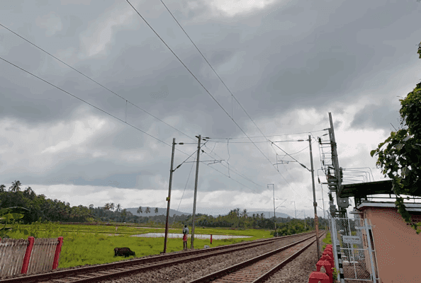 Quiet Rails at Mankara Railway Gate | Indian Railways Palakkad Division #Shorts