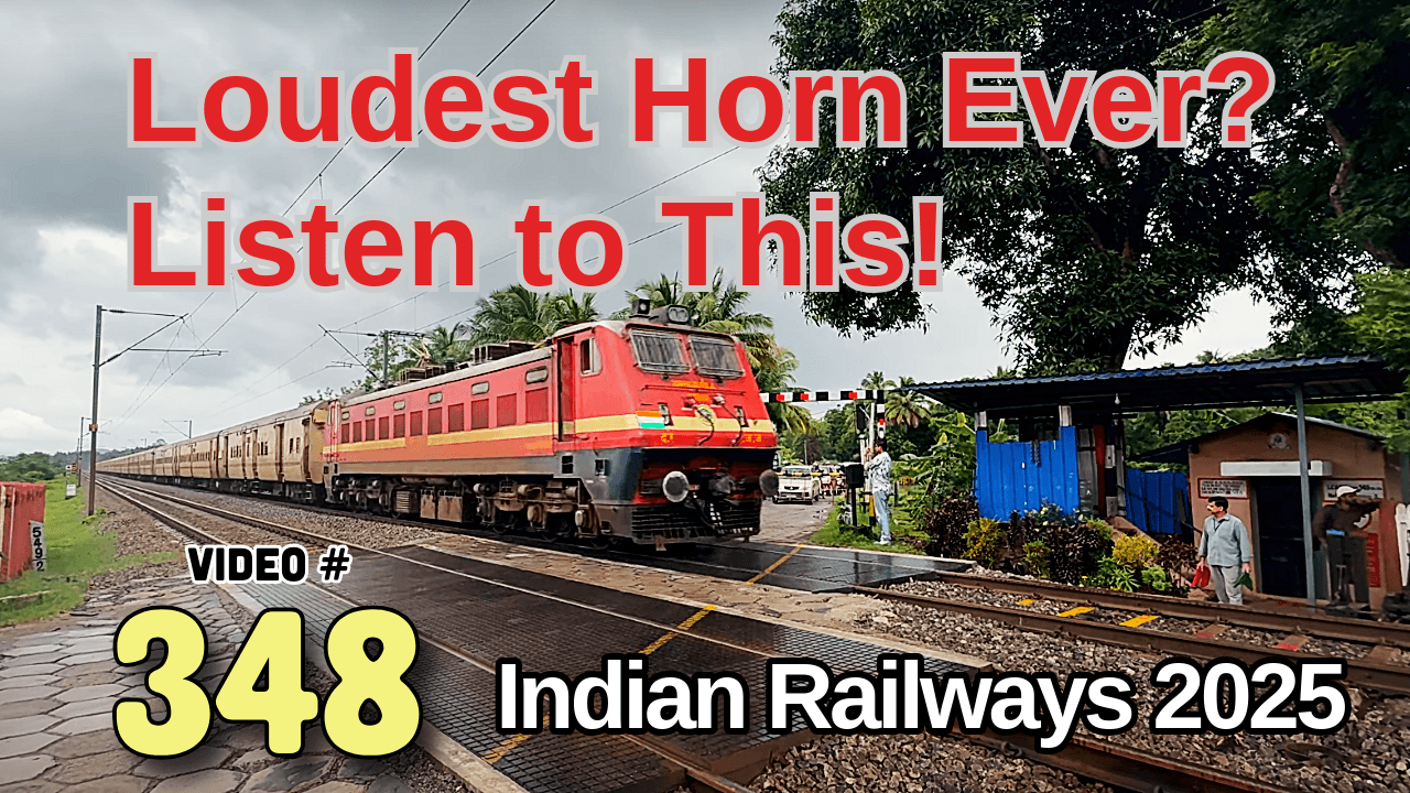 LOUD Horn Alert! 🚨 Palaruvi Express Blazes Past Level Crossing at Full Speed | Indian Train Spotting