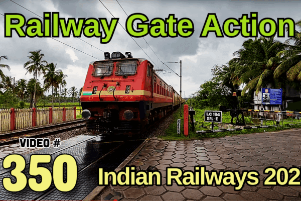 Monsoon Railfanning at Mankara Level Crossing | Indian Railways Express Trains in Kerala