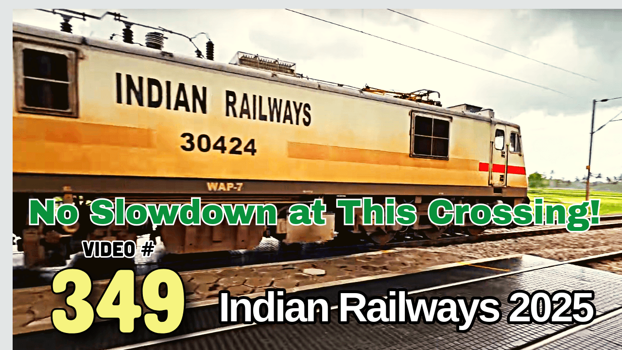 Tambaram–Mangalore Express at Full Speed! 🚆🔥 Blazing Past Rural Level Crossing | Indian Power