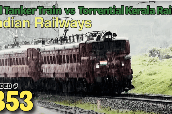 Epic Monsoon Haul! Twin WAG-5 Locos Drag Massive Oil Train Through South India in Torrential Rain