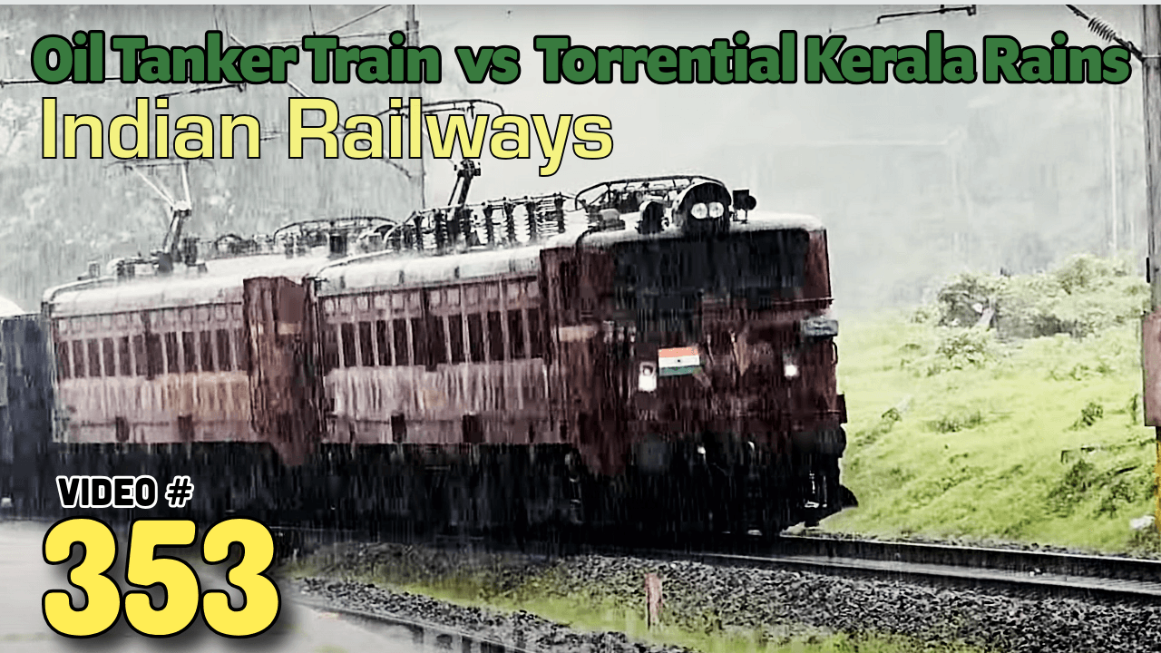 Epic Monsoon Haul! Twin WAG-5 Locos Drag Massive Oil Train Through South India in Torrential Rain