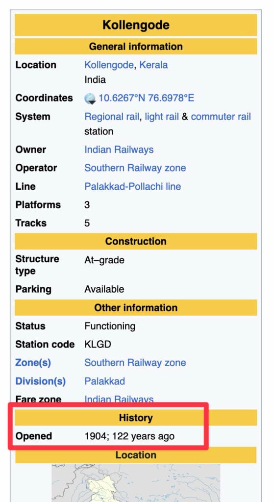 Palakkad-Pollachi Railway Line: A ₹350-Crore Upgrade, a 94-Year History - But Are We Using It Properly? 4 Kollengode railway station opening year