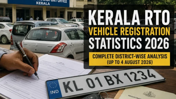 Kerala RTO vehicle registration statistics 2026 showing cars and vehicle registration process at a Regional Transport Office