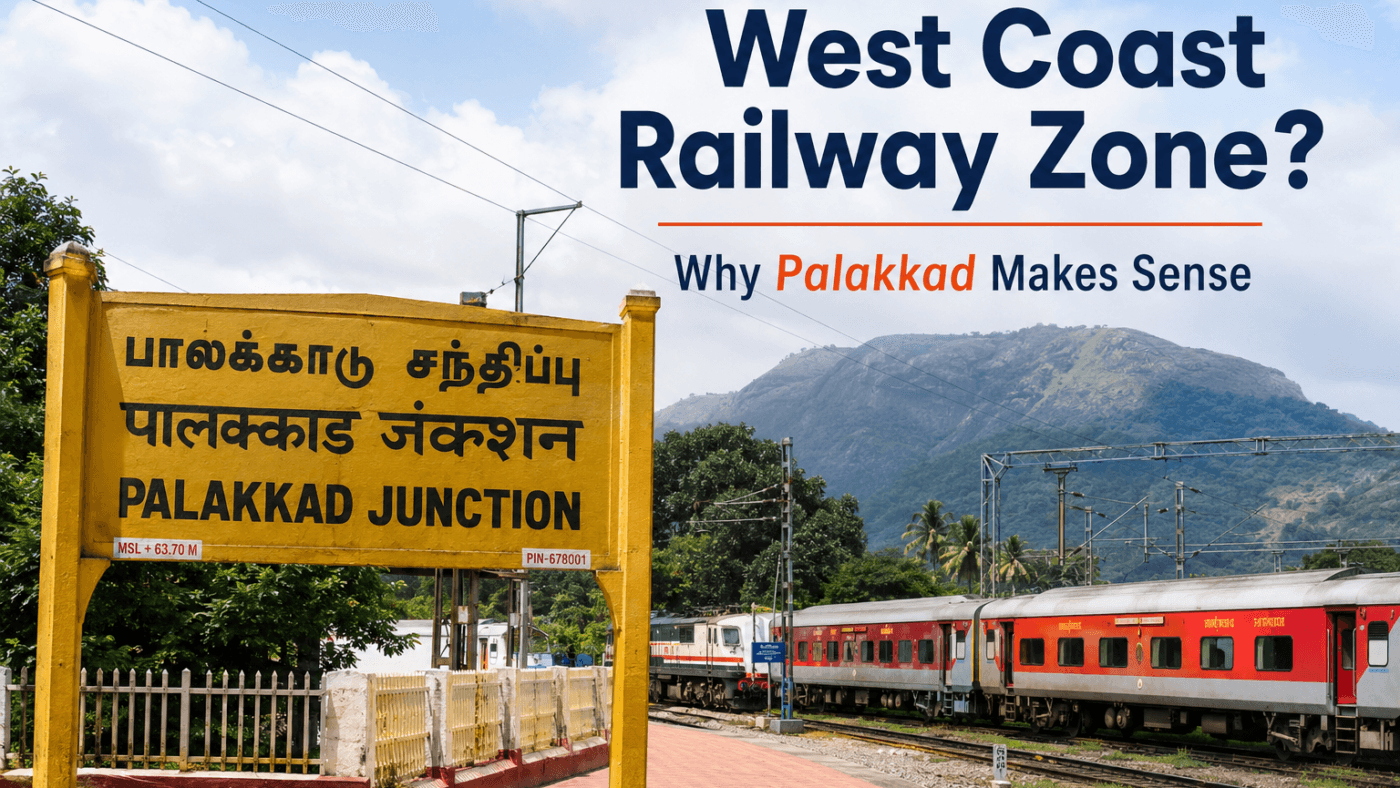 Why Kerala Needs a West Coast Railway Zone - And Why Palakkad Should Be Its Headquarters 3 Palakkad Junction railway station representing the proposed West Coast Railway Zone headquartered at Palakkad