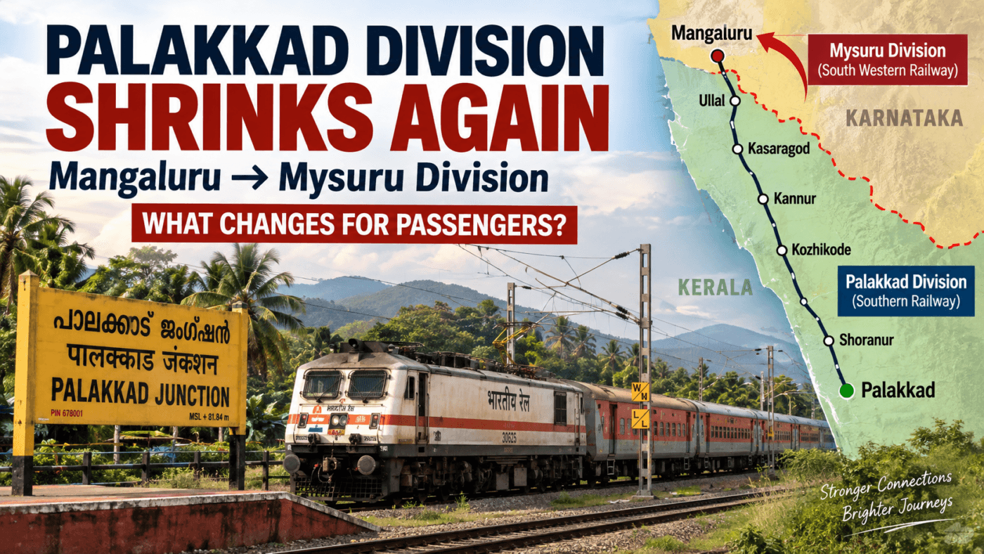 Palakkad Railway Division Is Shrinking Again: What Does the Mangaluru Transfer Really Mean for Passengers and Keralam? 3 Palakkad Railway Division Mangaluru Transfer Explained